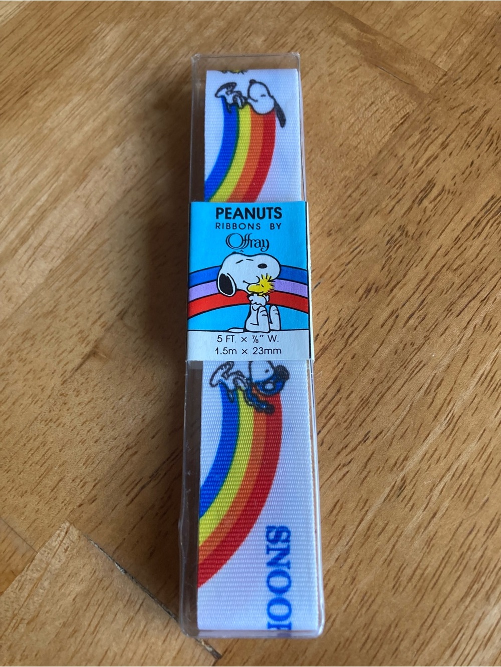 5ft of Peanuts Snoopy ribbon with rainbows 🌈
